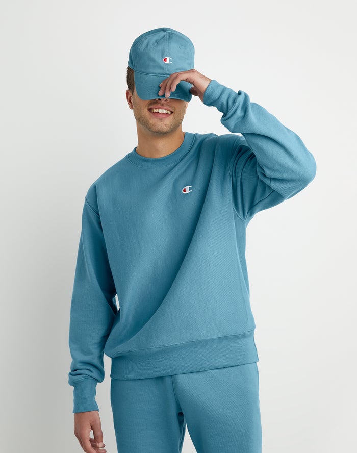 Champion Sweatshirt Heren - Blauw - Reverse Weave Crew ( 764521-FET )